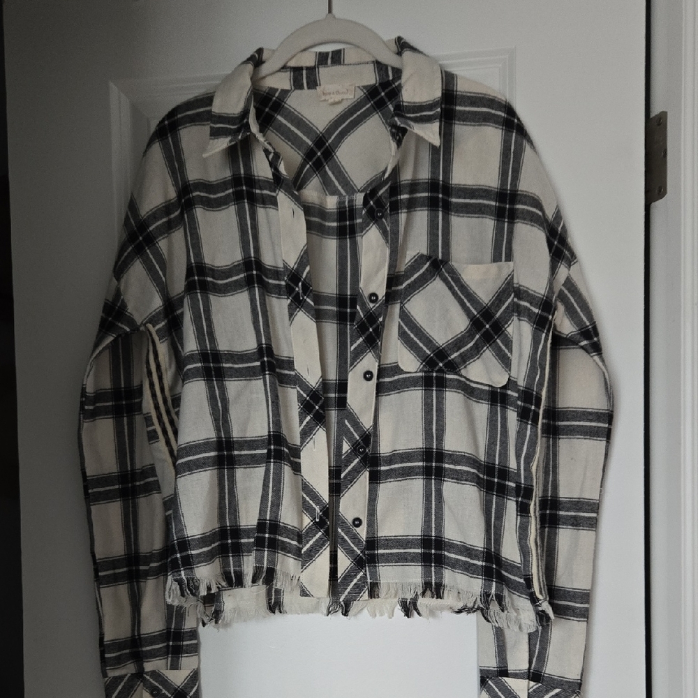 Plaid Black and White Women's  Shirt